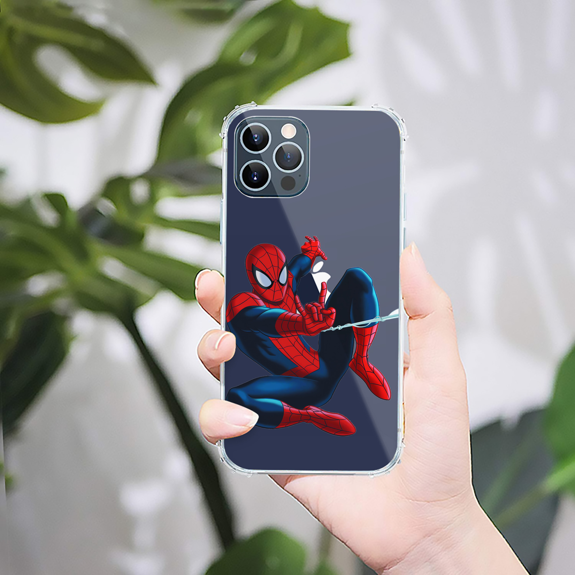 （画像用） Spider Man スパイダーマン 【iPhone 12シリーズ対応】透明スマホケース（クリアソフトケース）
